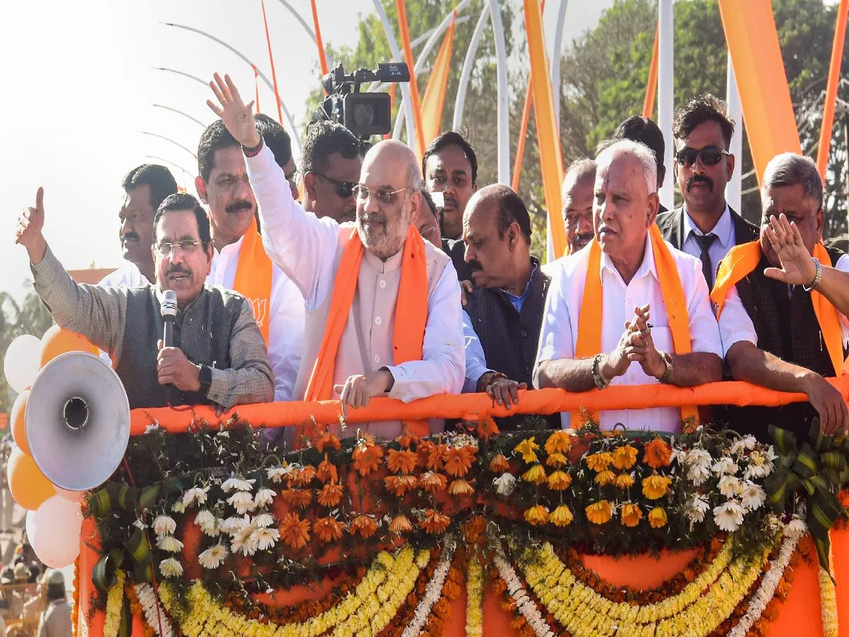 Karnataka Assembly elections: Amit Shah holds roadshow in Gundlupete