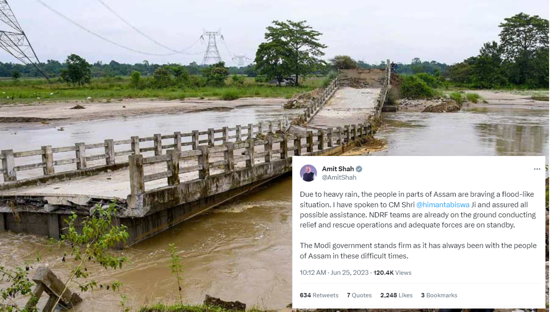 Flood crisis in Assam: Home Minister Amit Shah assures support