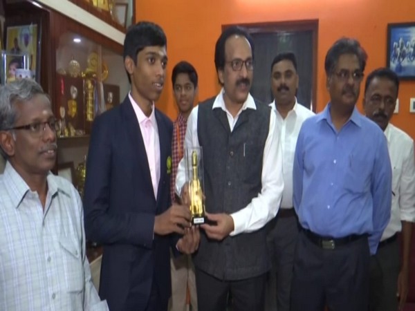 ISRO’s Chairman Somanath visits the home of Indian chess player Praggnanandha in Chennai