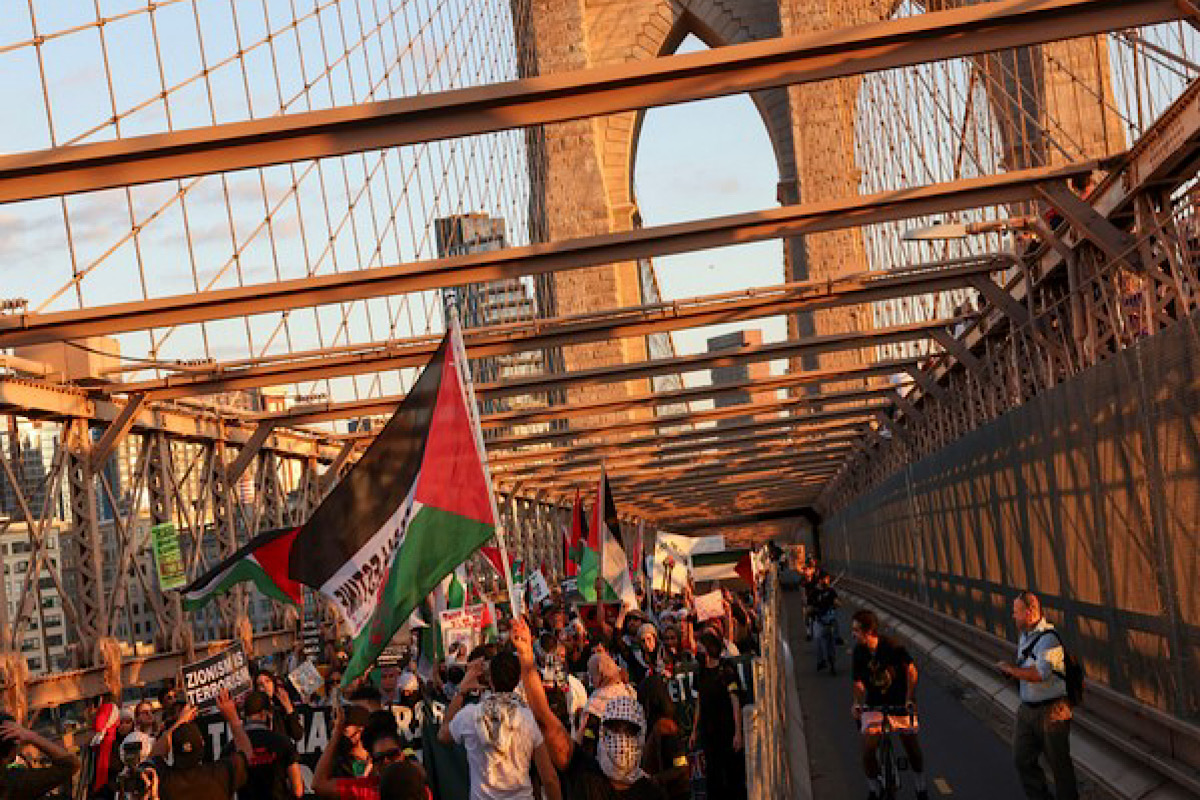 Pro-Palestinian demonstrators march around the globe and demand a cease-fire