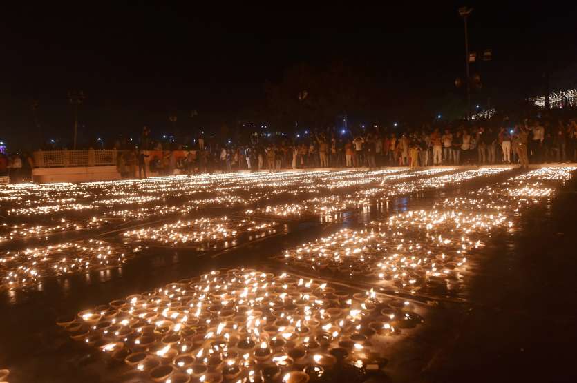 Ayodhya’s Deepotsav: 24 Lakh Diyas Across 51 Ghats, Tribal Participation Sets Sights on World Record