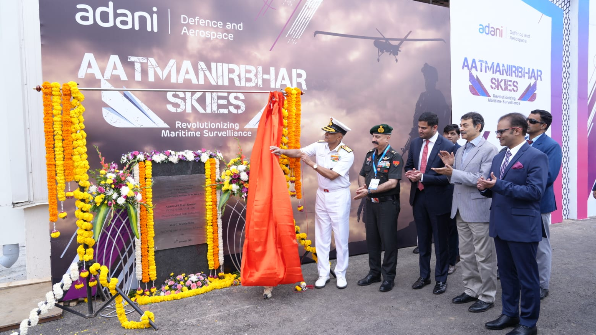 Adani Defence & Aerospace Unveils Indigenous Drishti 10 Starliner UAV, Naval Chief Flags Off Ceremony