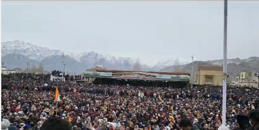 In the Frigid Chill of Ladakh, a March Advocating for Statehood Unfolds