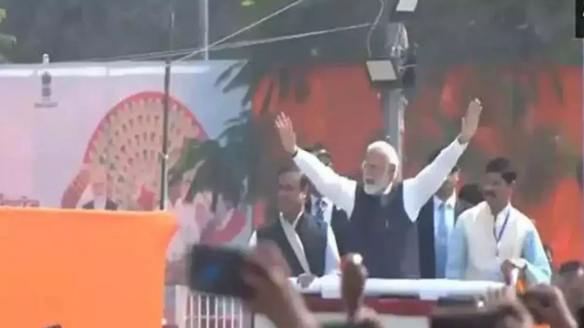 PM Modi holds roadshow in Guwahati, thousands of people throng the streets