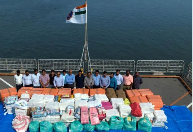 Indian Navy and NCB Intercept Vessel Carrying Drugs Weighing over 3,000 kg off Gujarat Coast