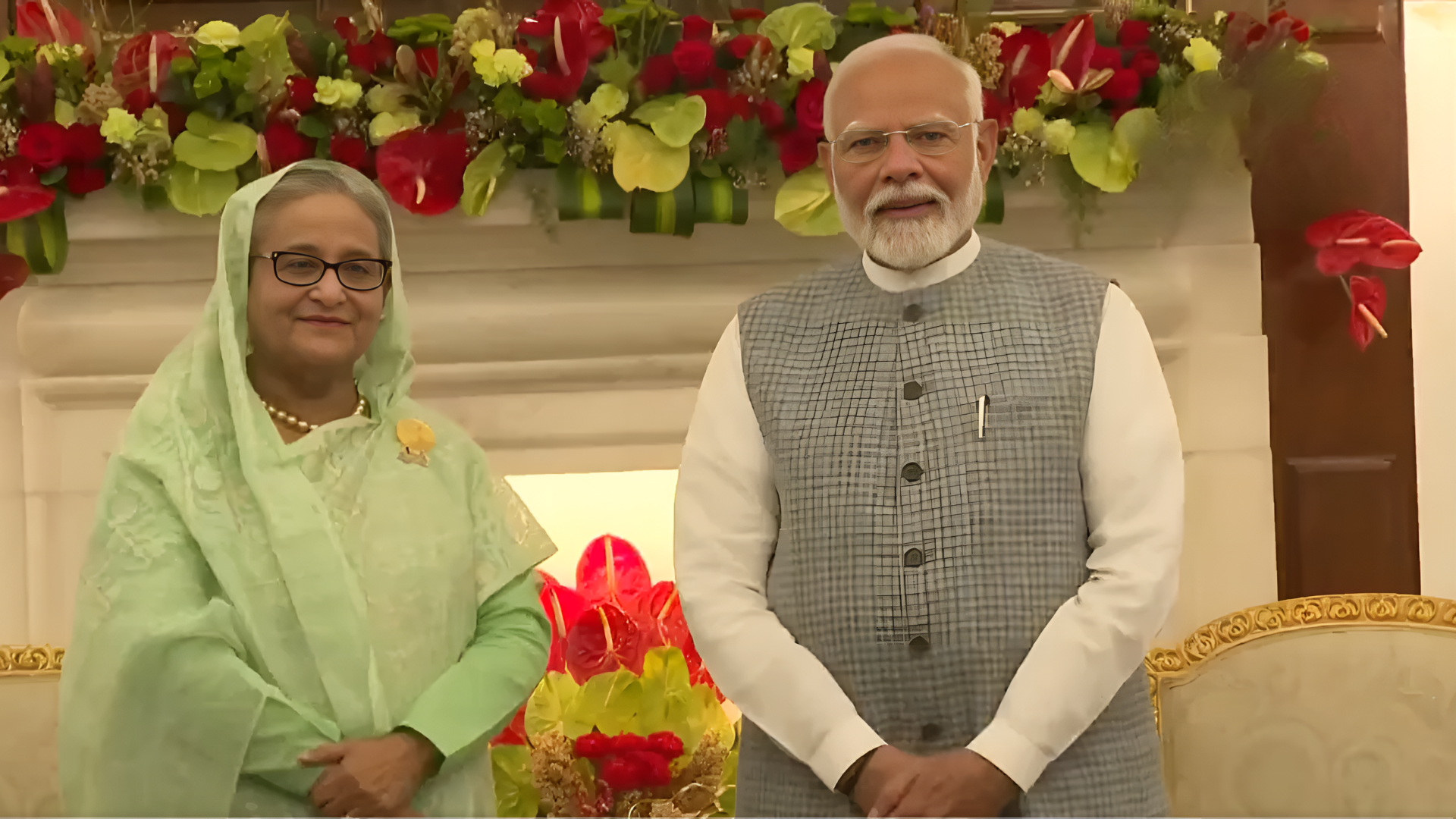 Prime Minister Narendra Modi and Bangladesh PM Sheikh Hasina Hold Bilateral Talk In Hyderabad House In Delhi