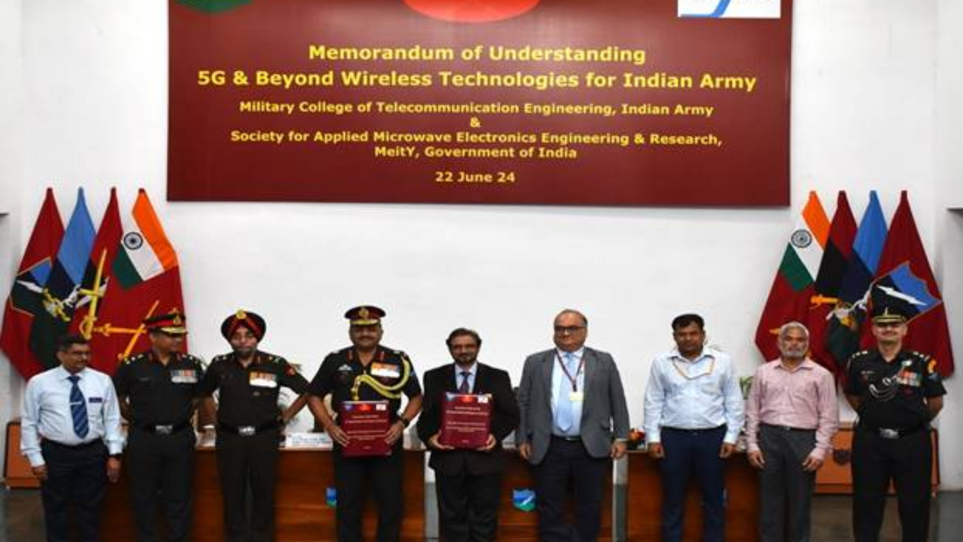 Indian Army and SAMEER Sign MoUs to Enhance ‘Next Generation Wireless Technologies’