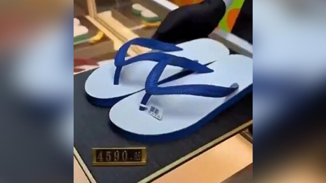 India’s Signature Blue And White Chappals Sold For Rs 1 Lakh In Dubai, Viral Video