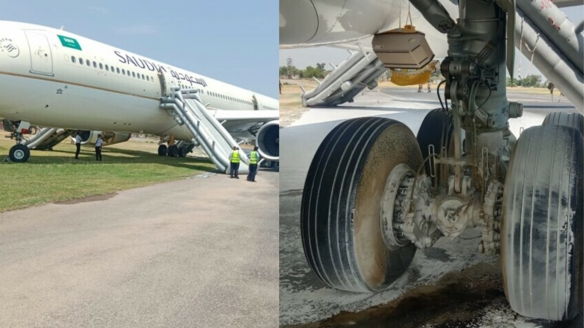 Saudi Airlines Flight Lands In Peshawar With Landing Gear On Fire; 297 Passengers Unharmed