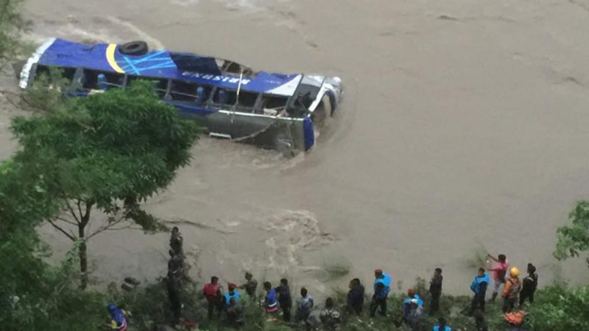 Landslide in Nepal Sweeps Buses into Trishuli River, 65 Missing
