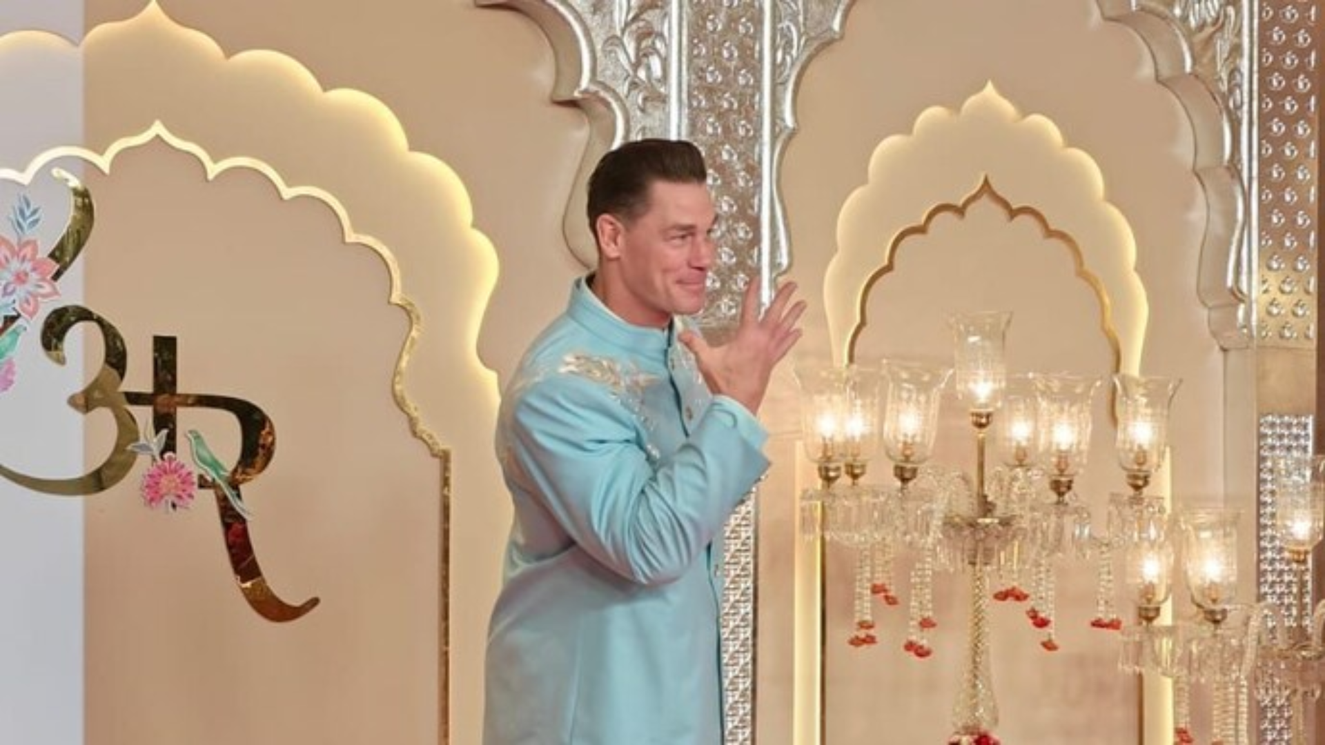 John Cena Embraces Desi Look at Anant and Radhika’s Wedding, Strikes Iconic ‘You Can’t See Me’ Pose