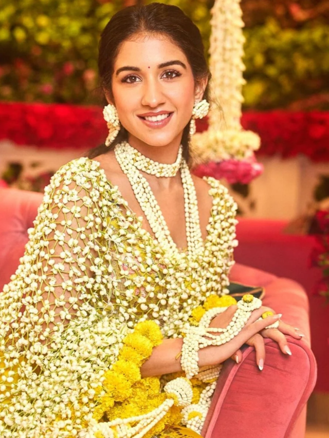 What Radhika Merchant Wore For Her Haldi Ceremony!