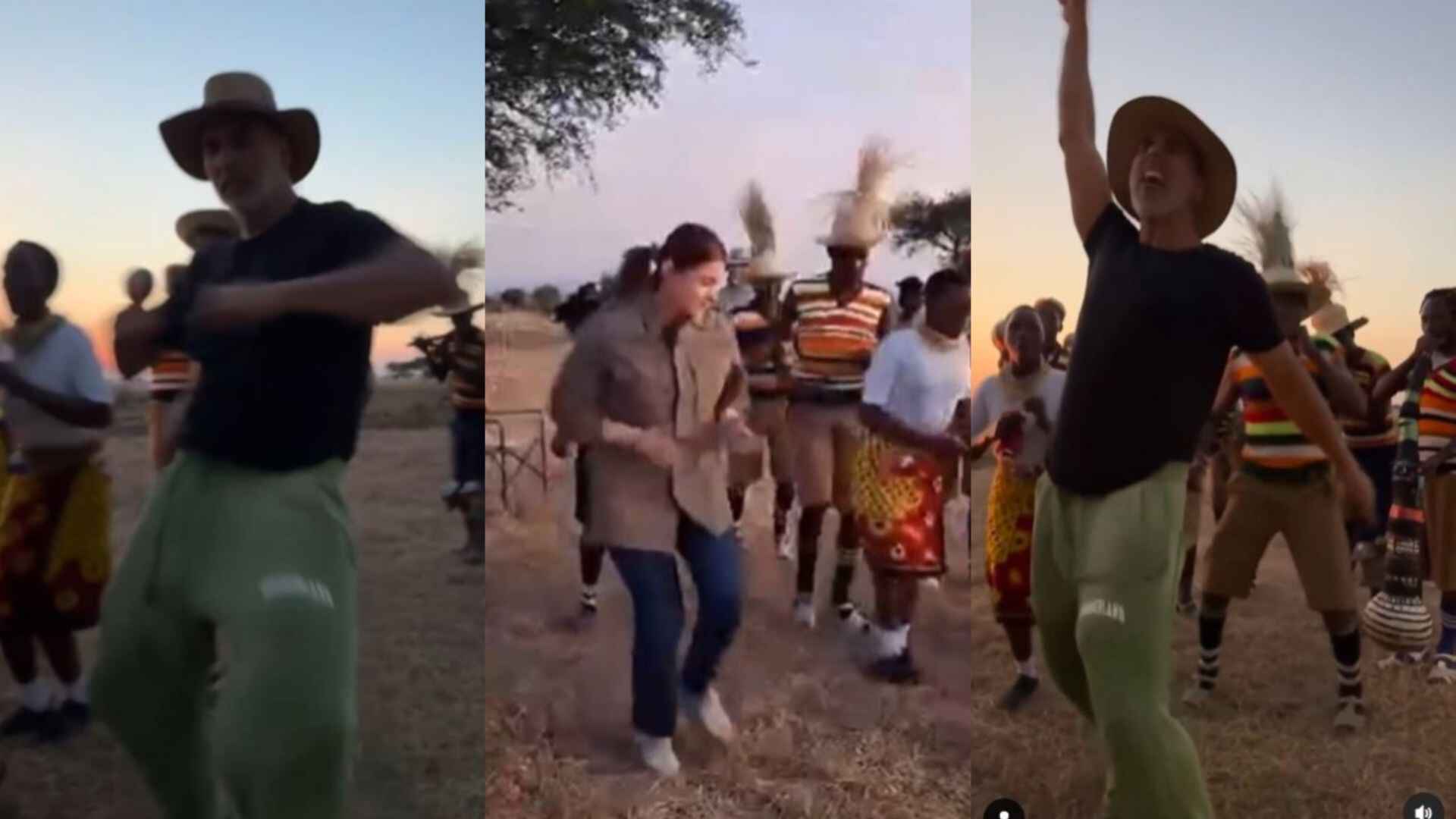 Watch: Akshay Kumar, Twinkle Khanna Dance With Omahe Tribals In Africa