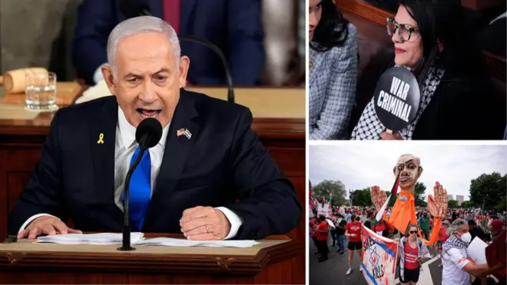 Six Arrested For Disrupting Netanyahu Speech At U.S. Capitol; Pepper Spray Used On Protesters
