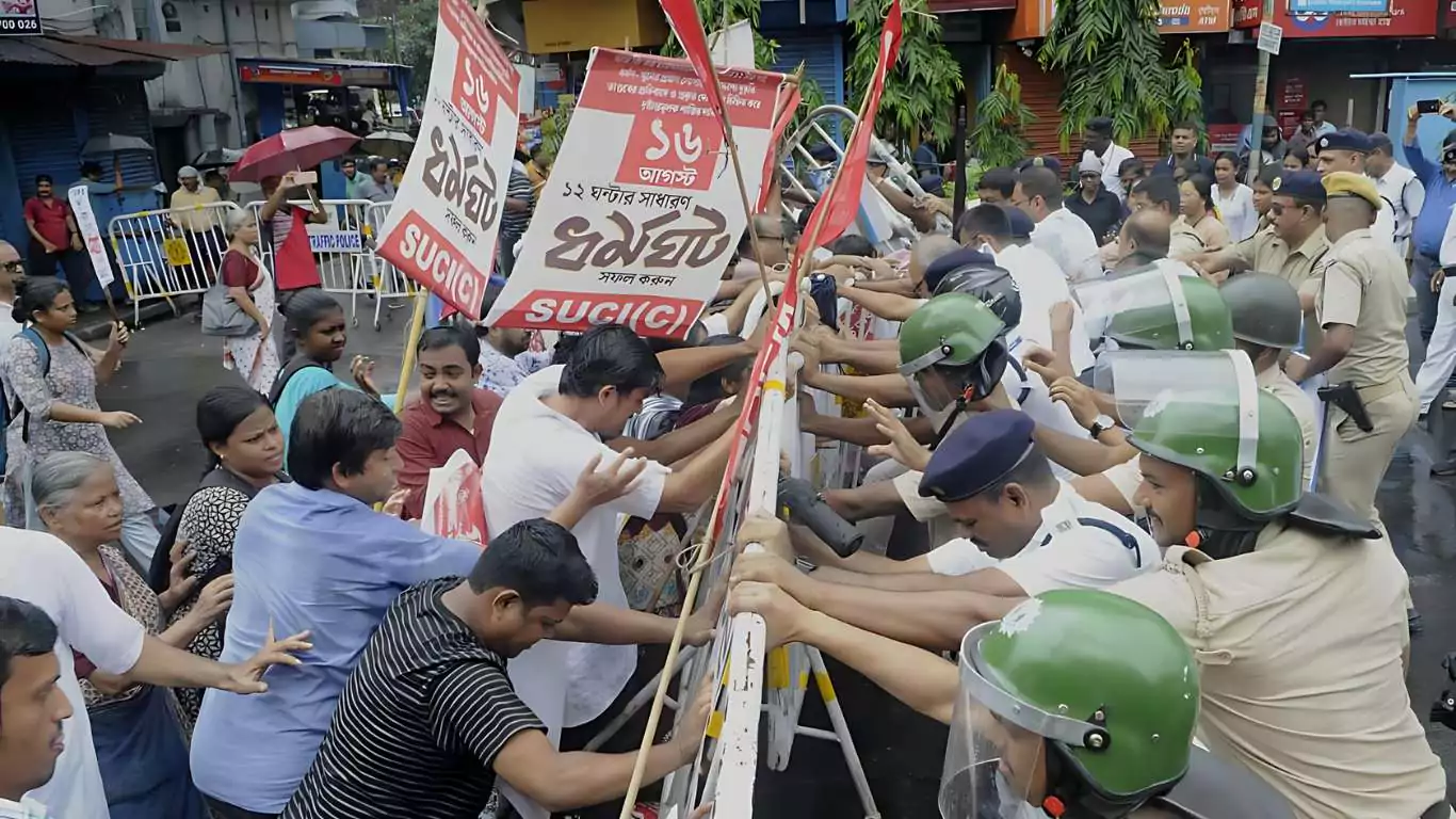 Kolkata Protest: BJP Calls for 12-Hour ‘Bengal Bandh’ To Protest Police Crackdown On Nabanna Abhijan Rally