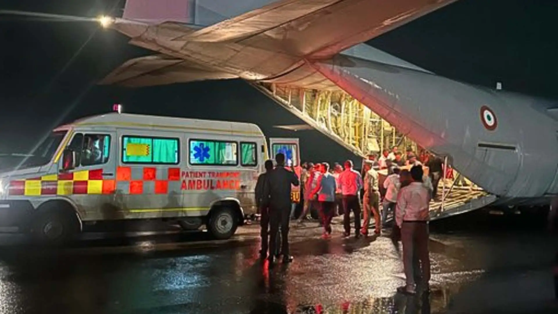 IAF Aircraft Arrives In Jalgaon With Mortal Remains Of 25 Indian Pilgrims Killed In Nepal Accident