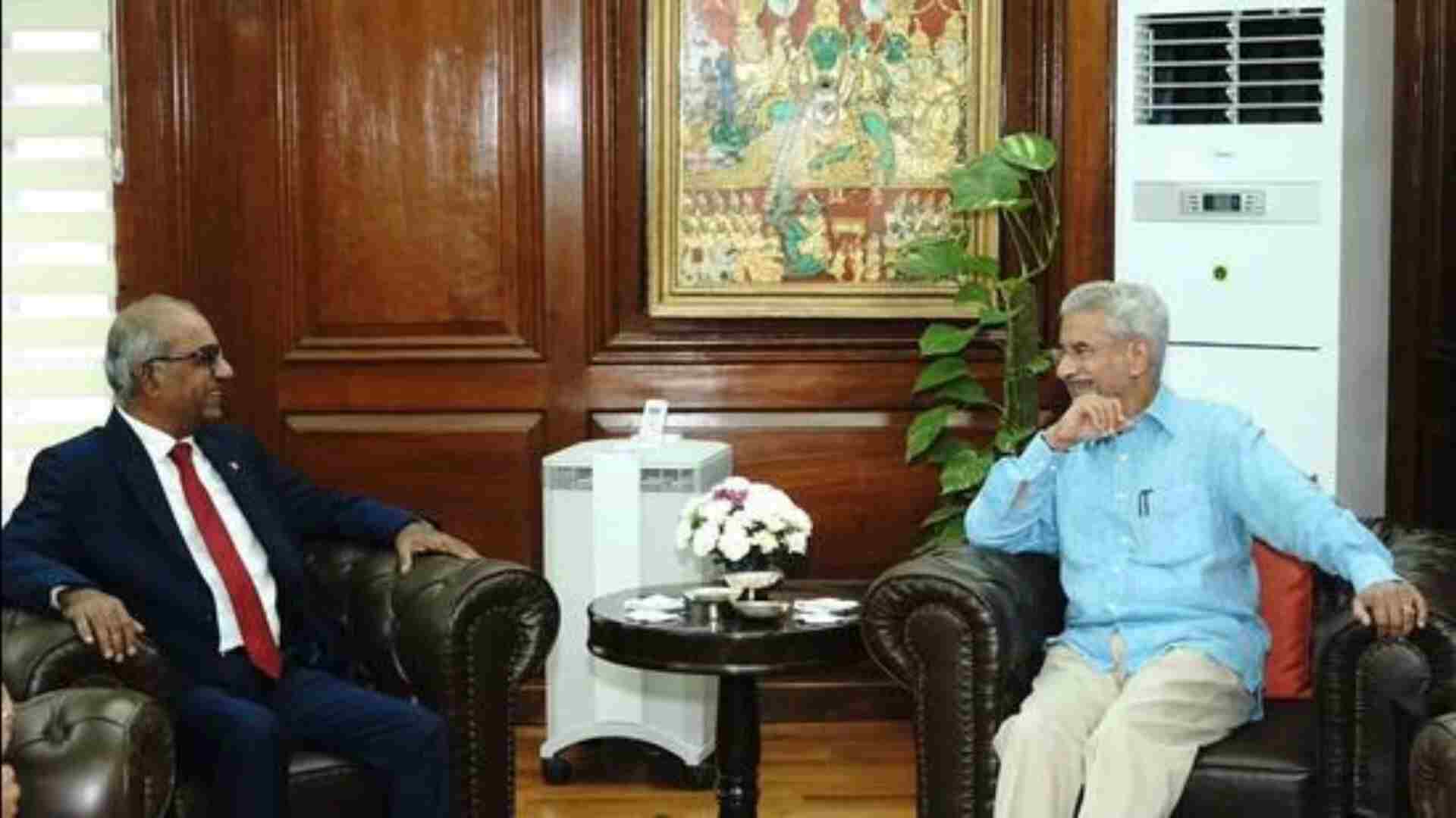 Canadian MP Chandra Arya Meets India’s EAM S Jaishankar At New Delhi