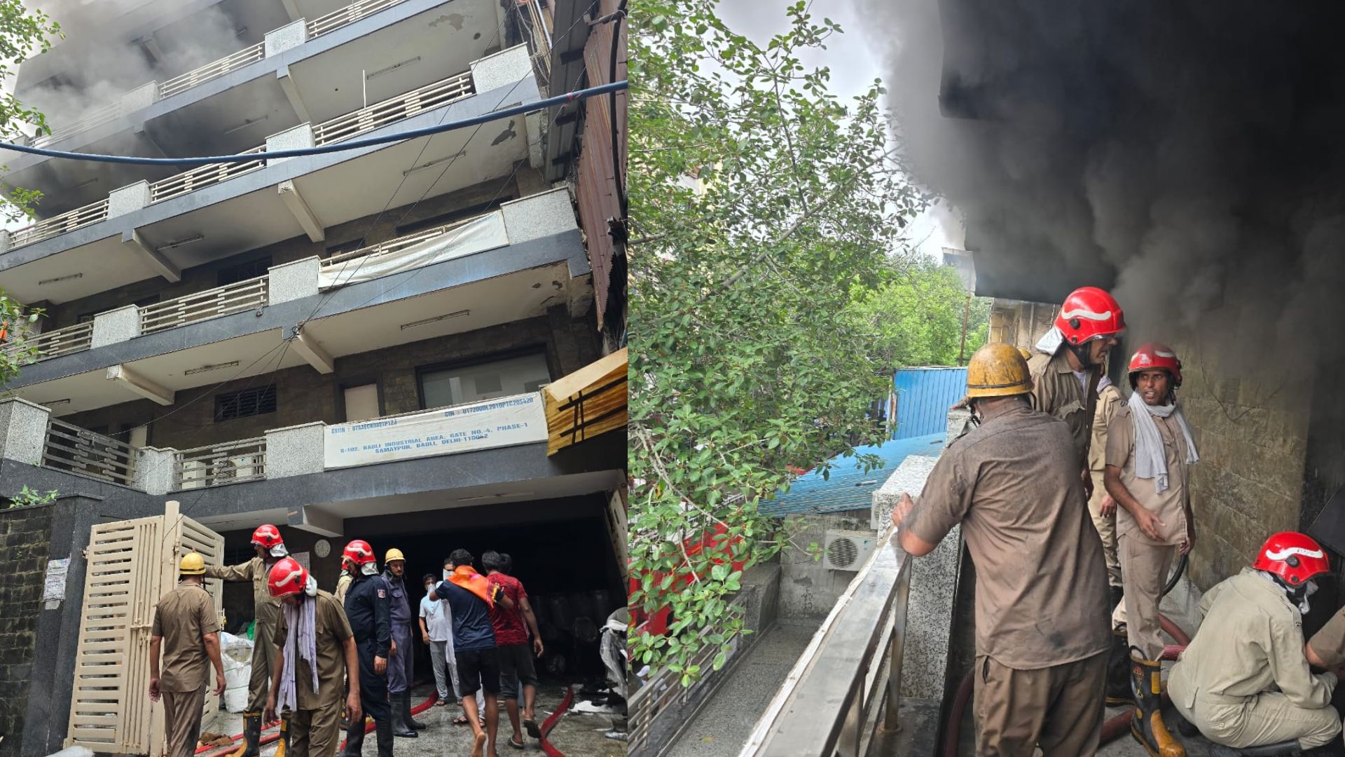 Factory Fire Reported in Badli Area; 11 Fire Tenders Deployed