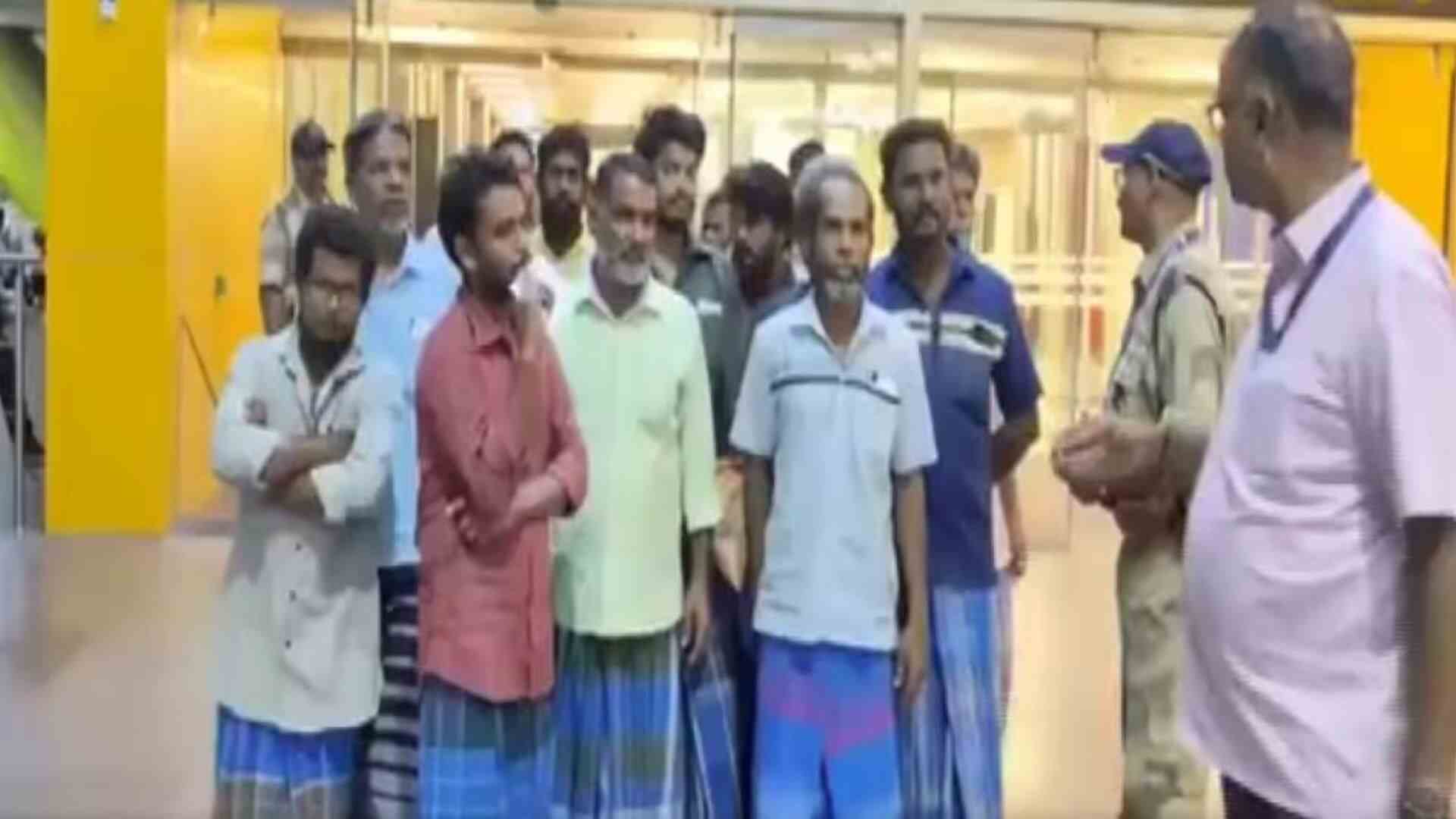 21 Indian Fishermen Freed From Colombo Prison, Arrive At Chennai Airport