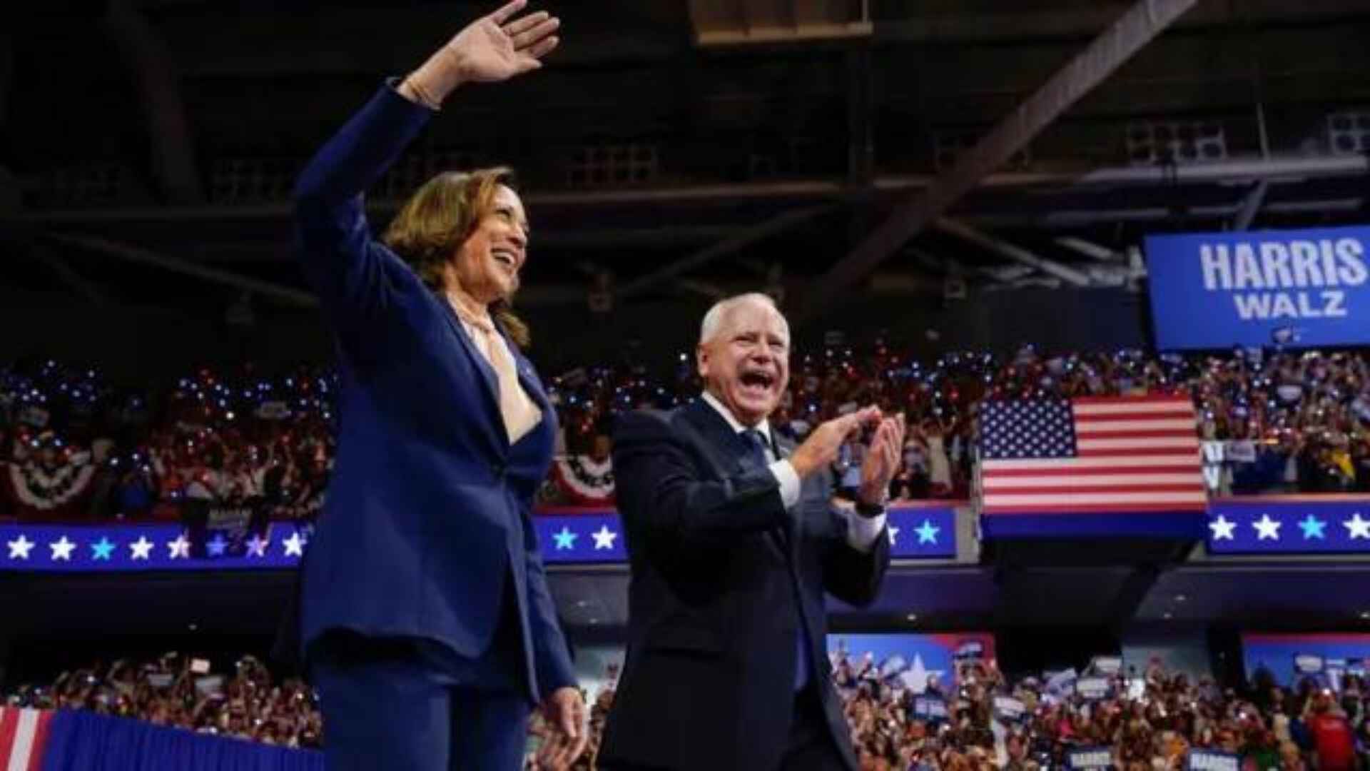 US Election: Kamala Harris And VP Pick Tim Walz Kick Off Campaign Rally In Philadelphia