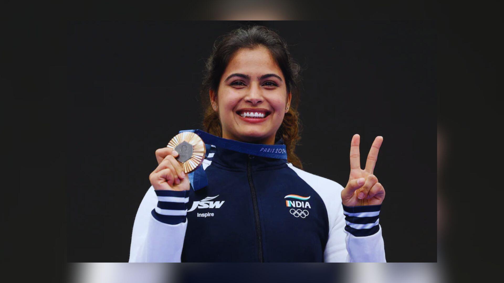 Star Shooter Manu Bhaker To Carry Indian Flag At Paris Olympics Closing Ceremony