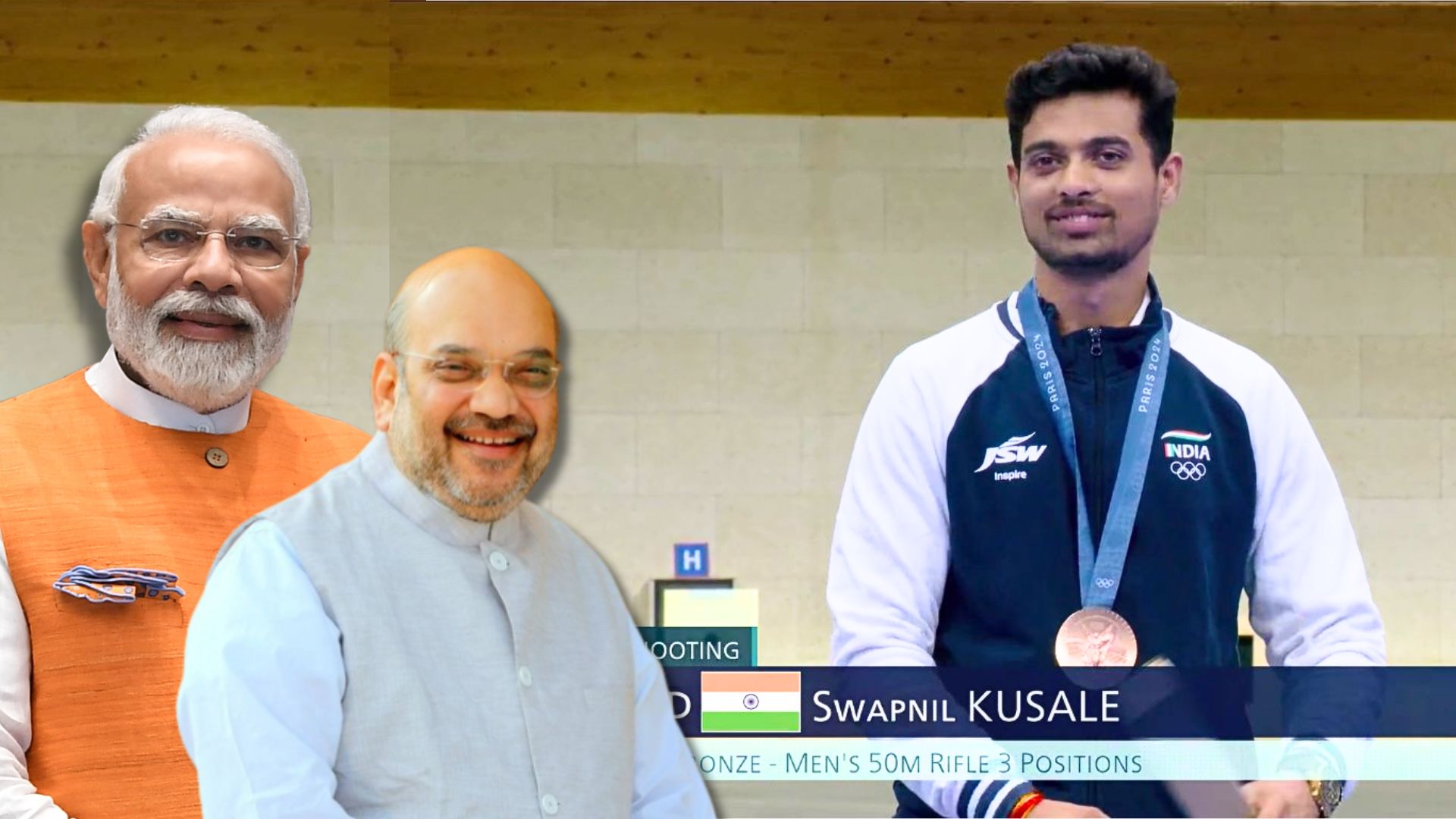 PM Modi and Amit Shah Congratulate Swapnil Kusale on Paris Olympics Bronze Medal