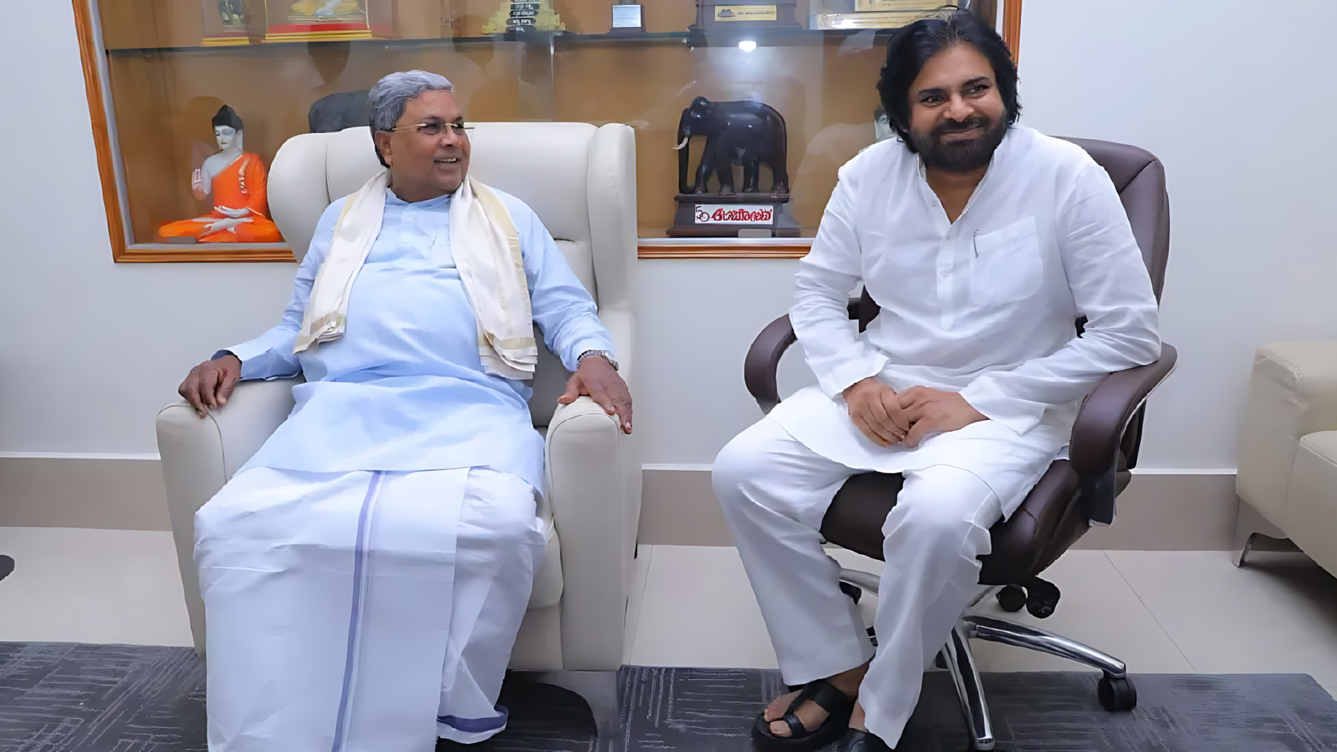 Andhra Pradesh Deputy CM Pawan Kalyan Meets Karnataka CM Siddaramaiah