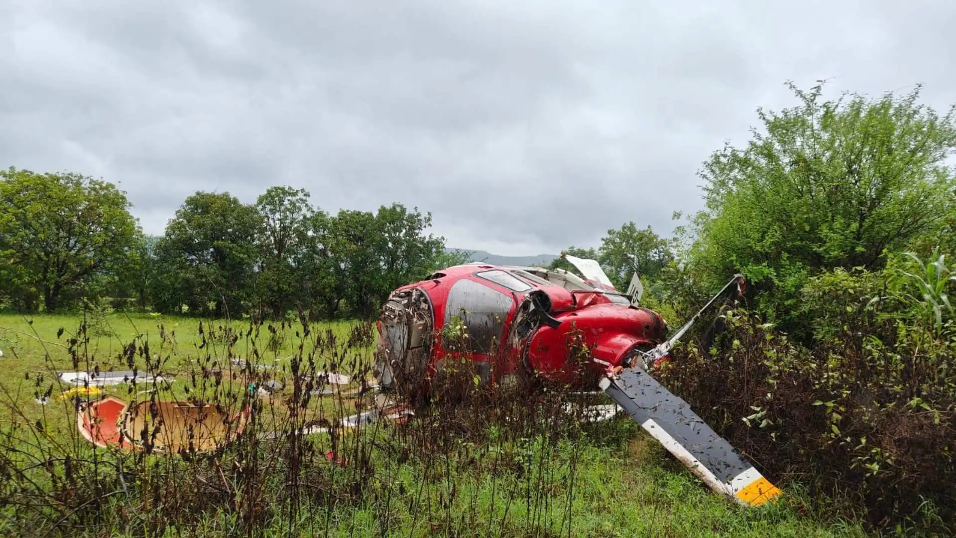 Private Helicopter Carrying Four People Crashes In Pune’s Paud Village