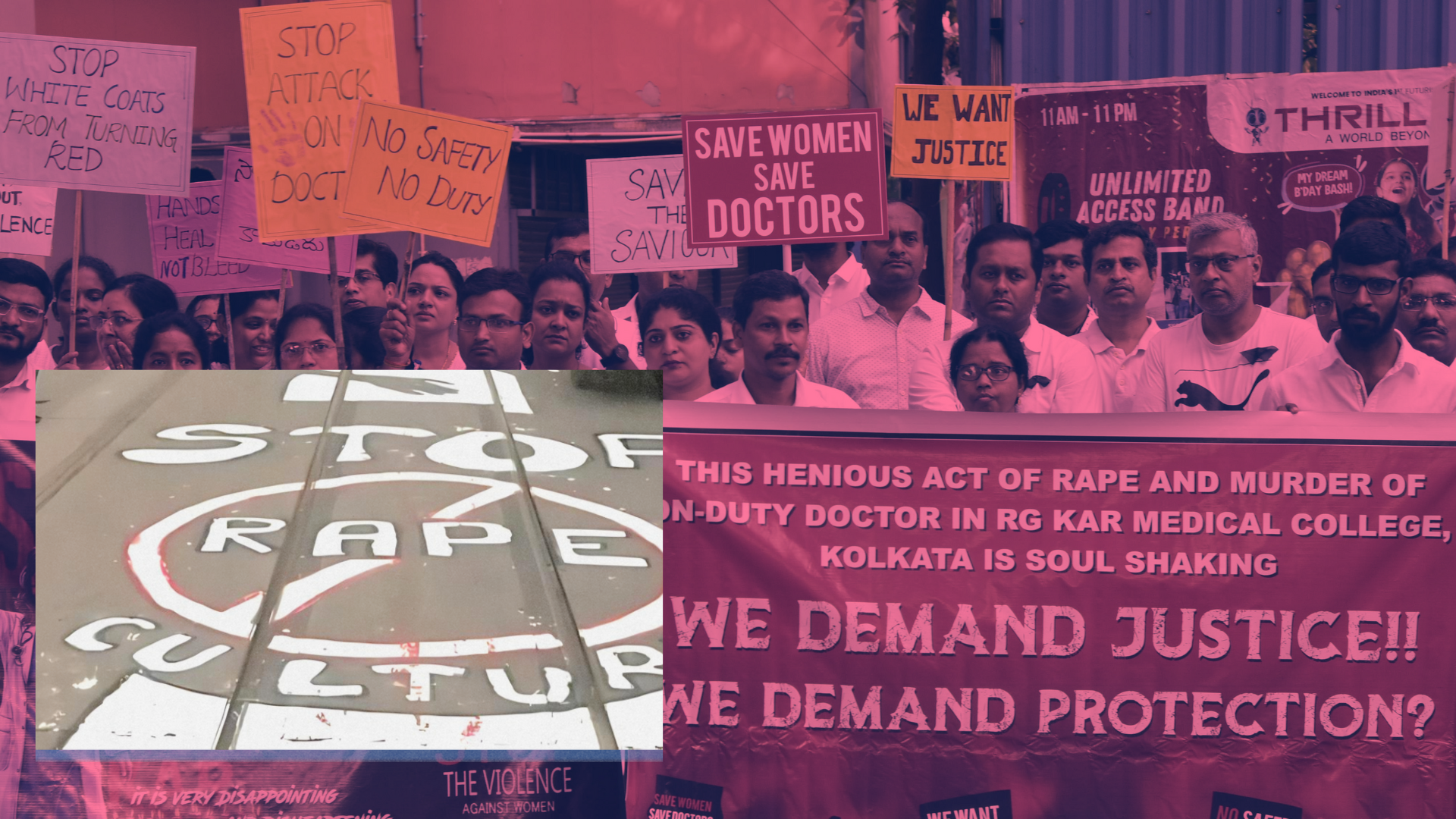 Doctors Protest With Graffiti In Kolkata: RG Kar Medical College & Hospital Murder And Rape Case Sparks Outrage