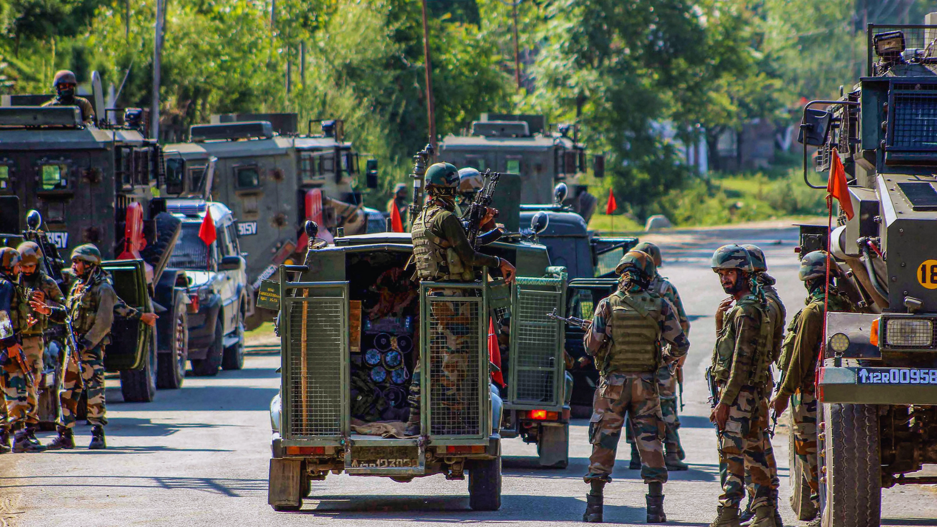 J-K Security Forces Conduct Search Operation Post-Terrorist Encounter