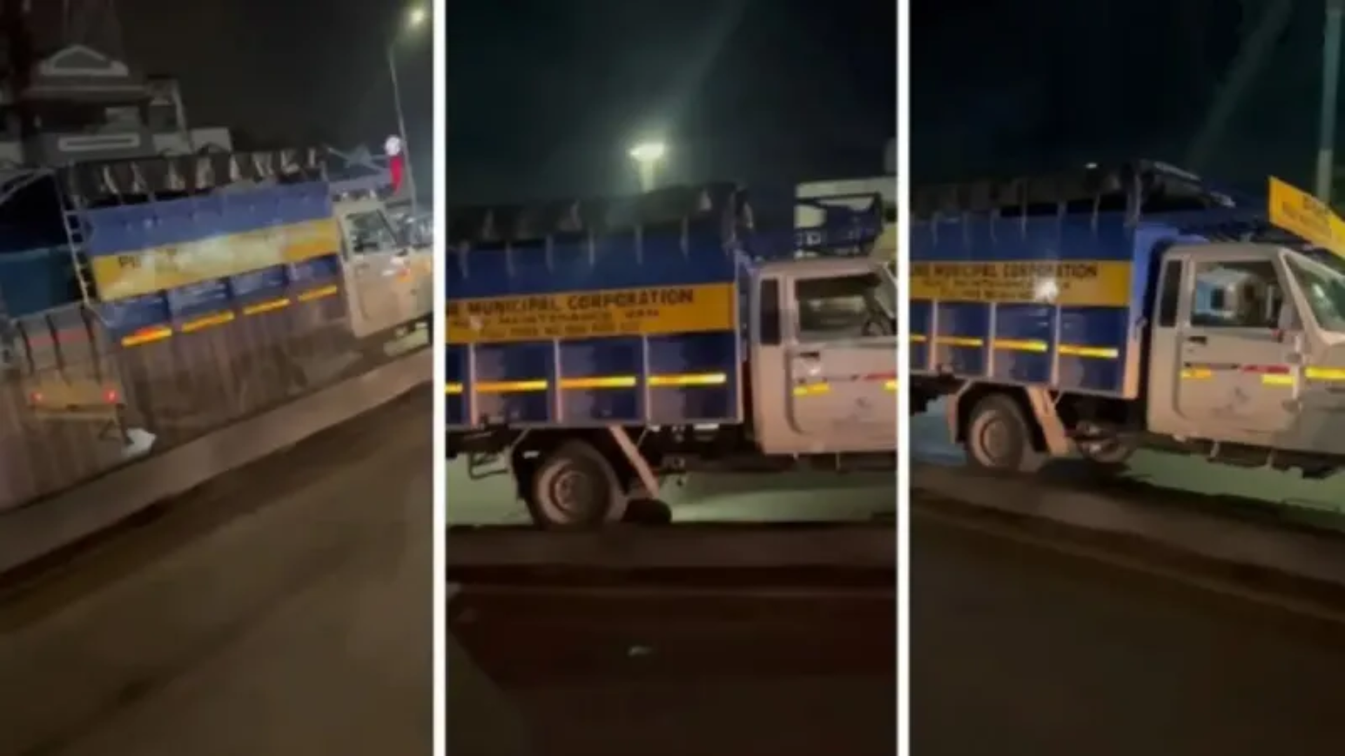 Viral Video: Driverless Pune Civic Body Truck Moves in Reverse