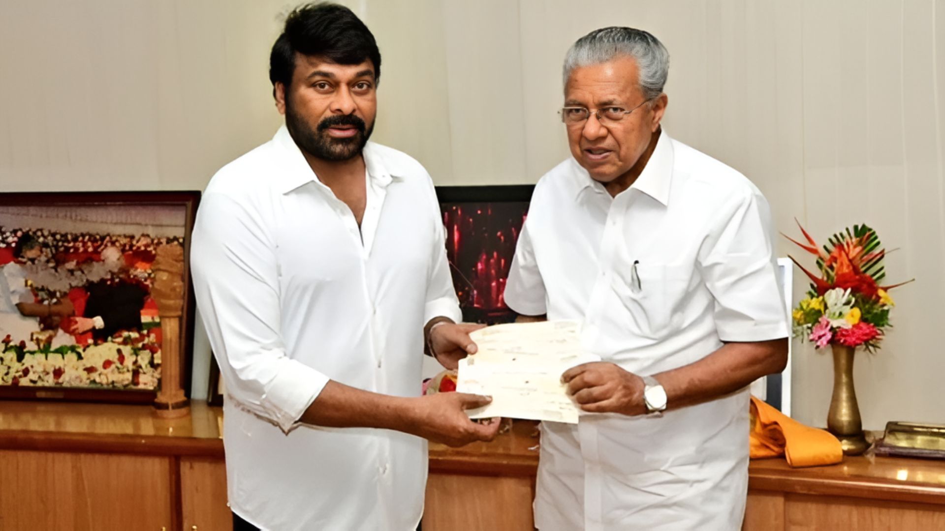 Chiranjeevi Donates ₹1 Crore to Wayanad Landslide Victims, Meets Kerala CM Pinarayi Vijayan