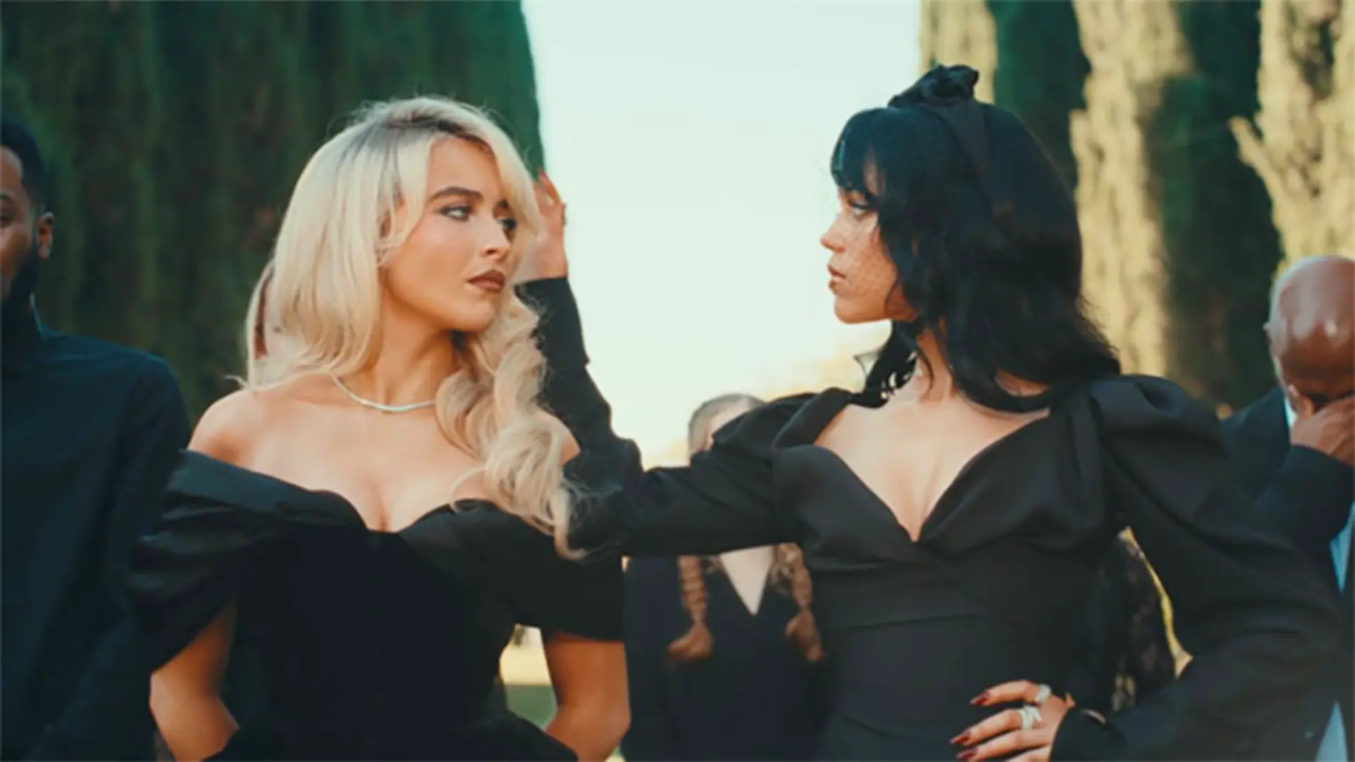 Sabrina Carpenter, Jenna Ortega Share A Passionate Kiss In ‘Taste’ Music Video And Then KILL Each Other