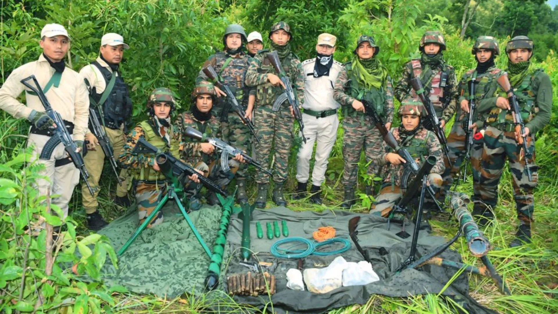 Manipur: Army And Police Hold Search Operation, Finds Weapons & Explosives