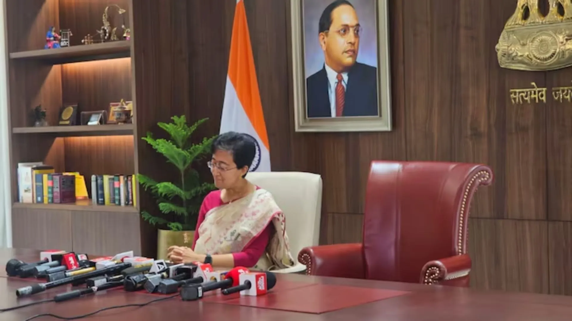 Watch: Atishi Becomes Delhi’s Chief Minister, Honors Arvind Kejriwal With Empty Chair