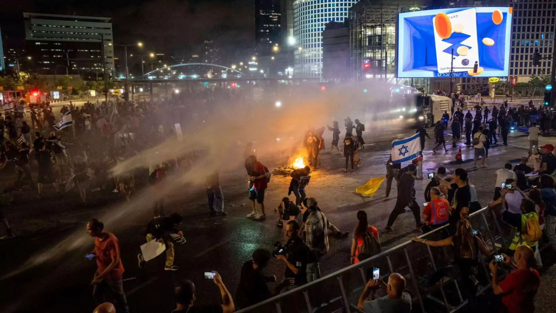 Israel-Gaza war: 25 Protesters Arrested in Tel Aviv as Police Clash with Demonstrators