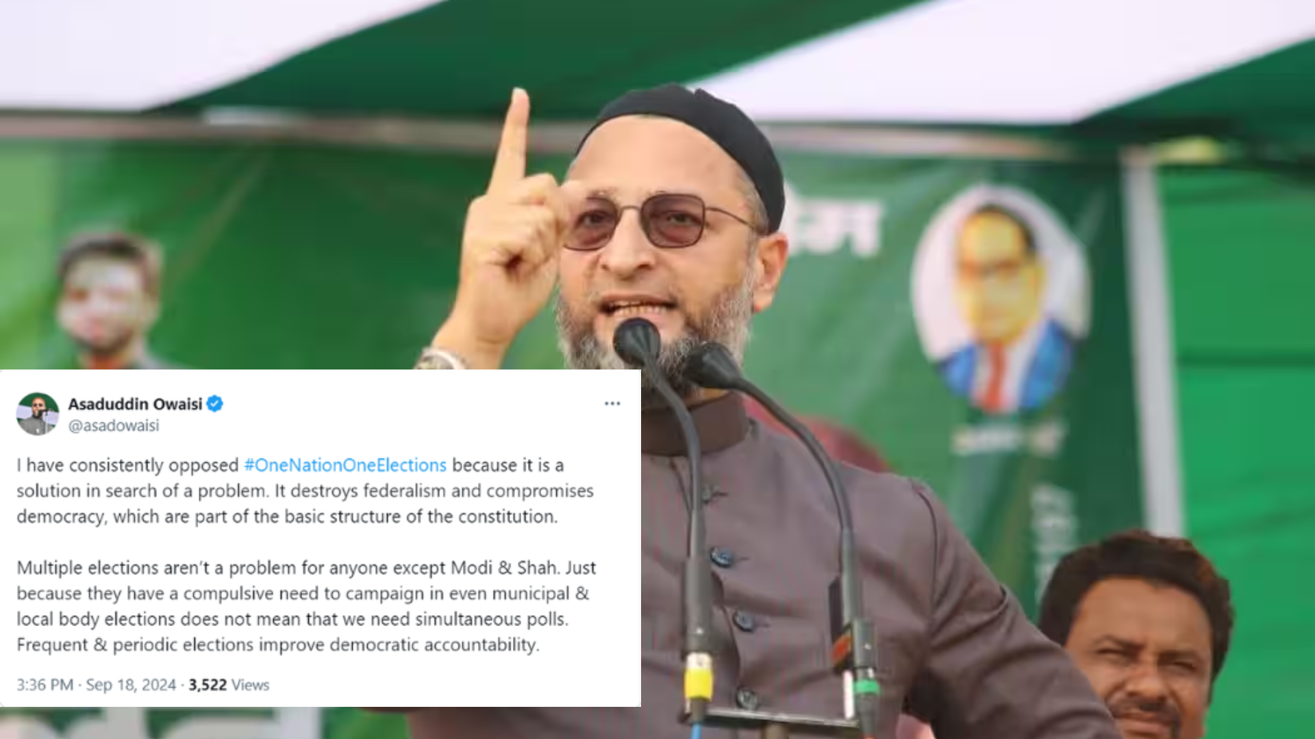 ‘It Destroys Federalism And Compromises Democracy’: Asaduddin Owaisi On ‘One Nation, One Election’