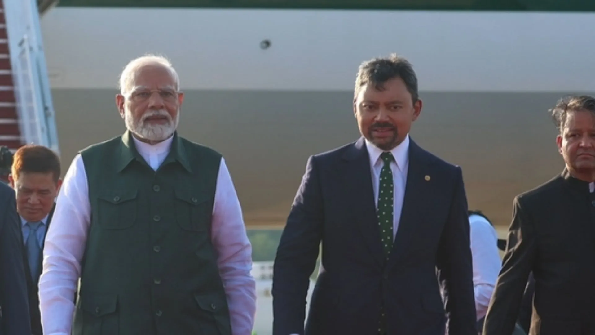 Watch: PM Modi Lands In Brunei Darussalam, Gets Received By Prince Haji Al-Muhtadee Billah