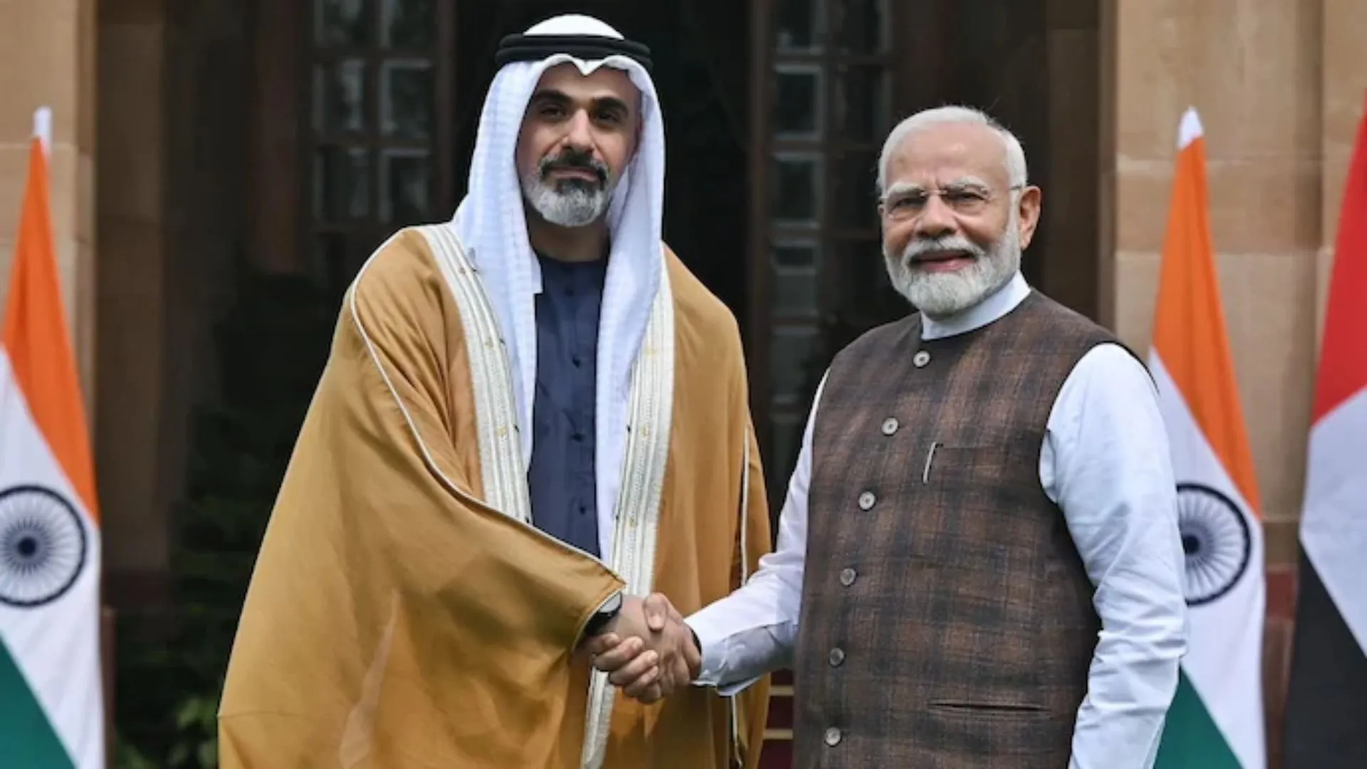 PM Modi Welcomes Abu Dhabi Crown Prince Sheikh Khaled In Delhi