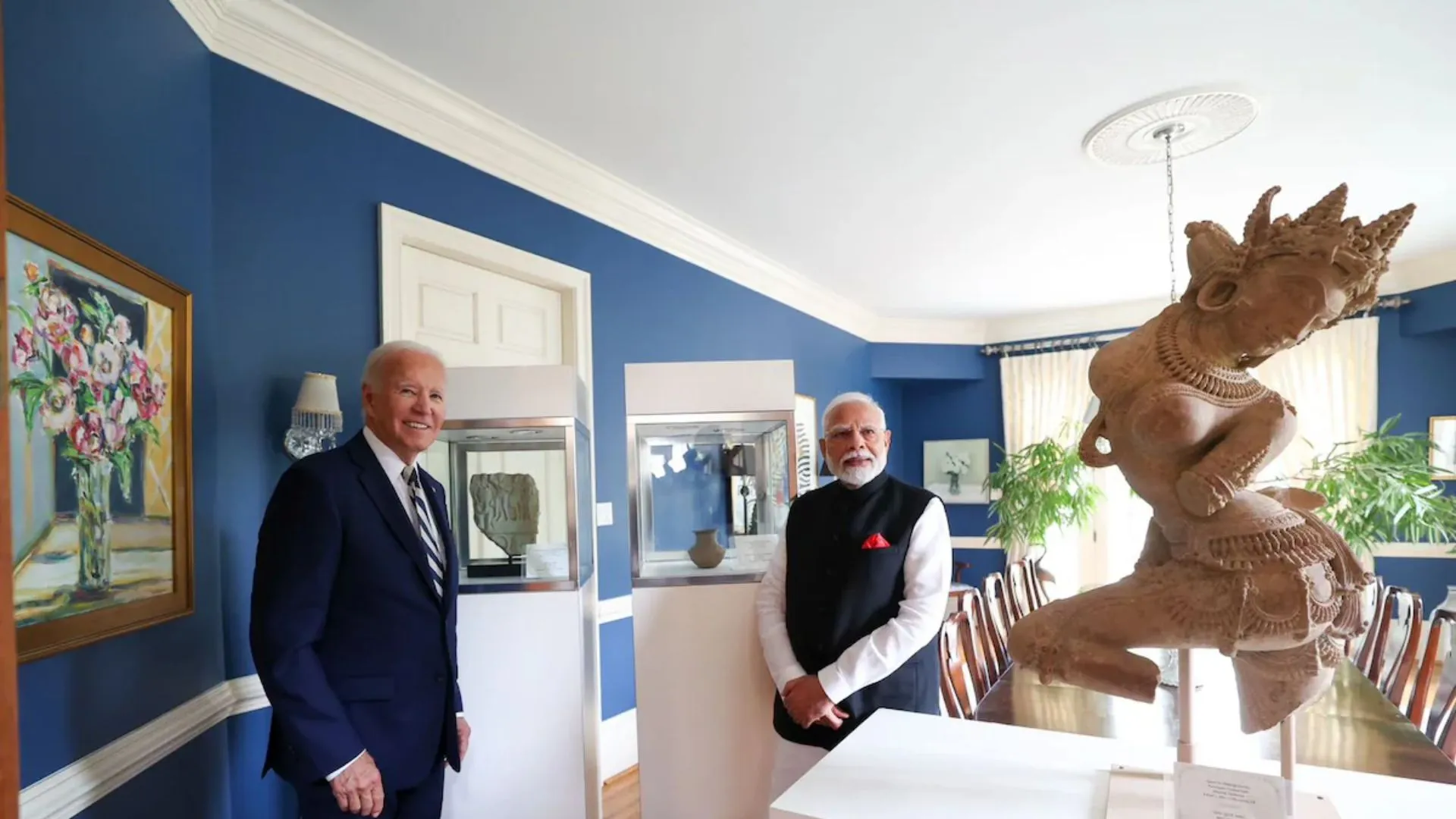 US Returns Around 300 Stolen Indian Antiquities During PM Modi’s Visit