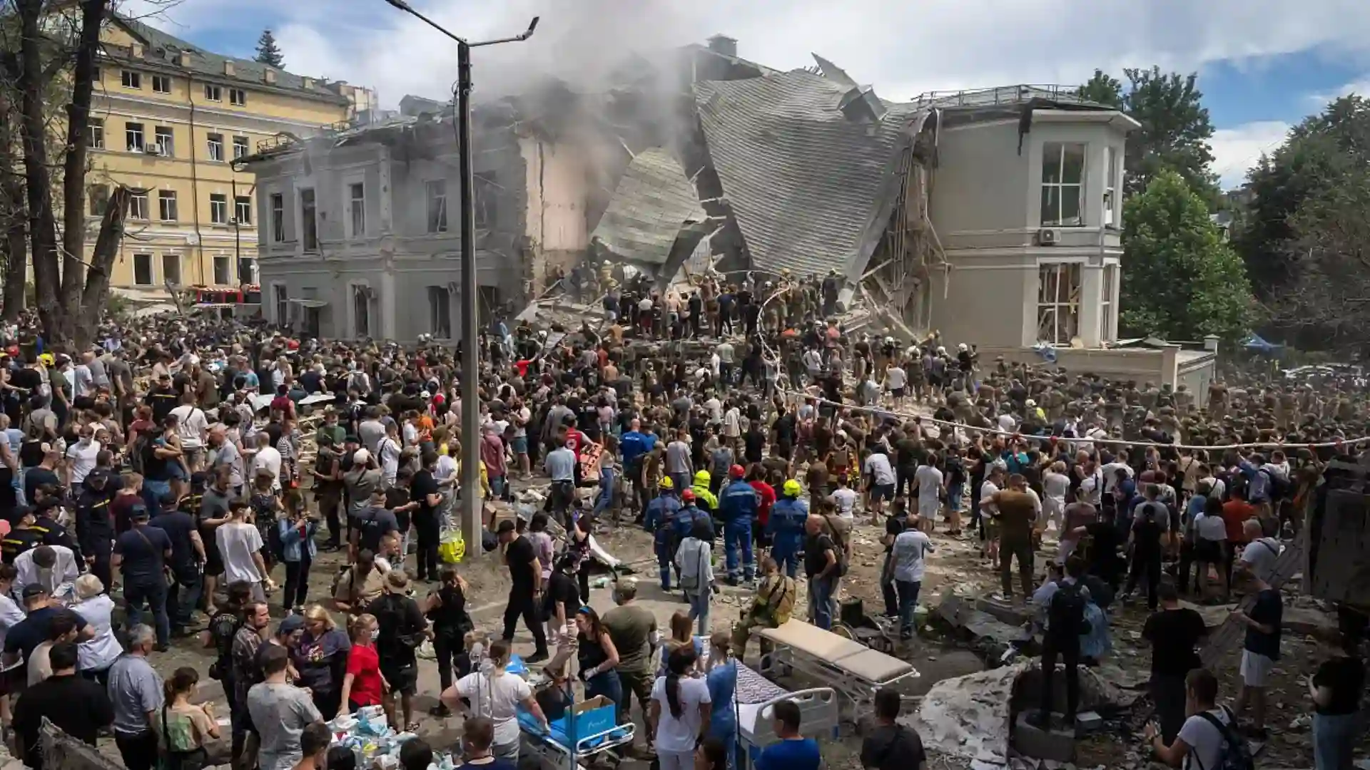 Russian Missile Strike Devastates Ukrainian Academy And Hospital; Death Toll Surpasses 50