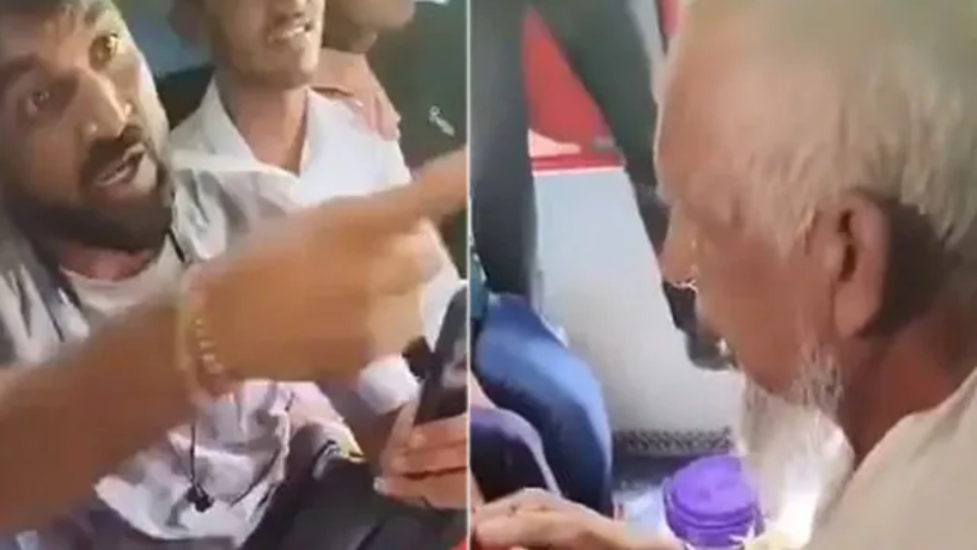 Viral | Group In Train Slaps, Verbally Abuses At An Elderly Man On Suspicion Of Carrying Beef