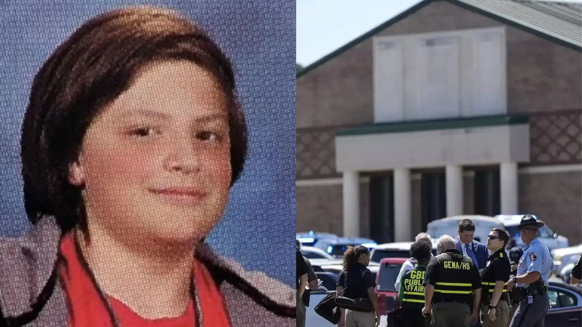 Colt Gray, de schoolschutter uit Georgia, weergegeven op een jaarboekfoto; familie beweert dat hij door volwassenen in de steek is gelaten