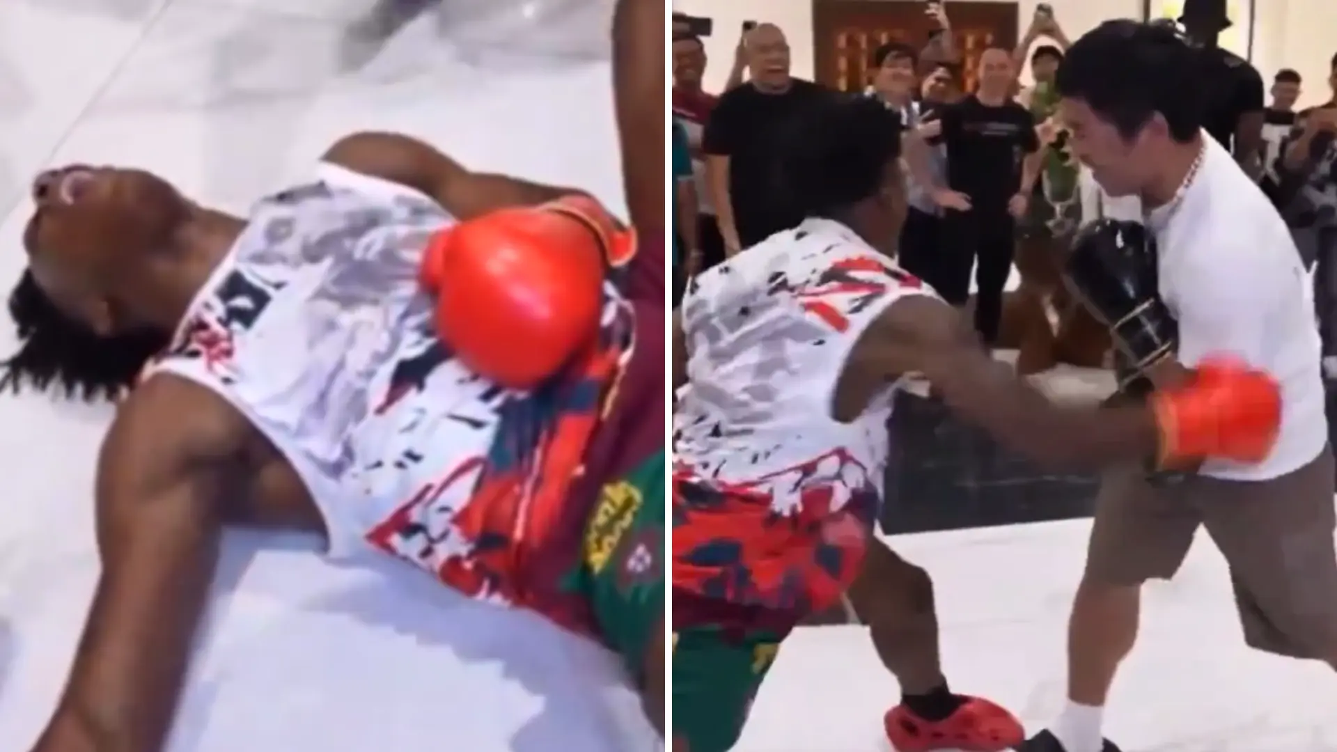 Manny Pacquiao Knocks Down YouTuber IShowSpeed Leaving The Streamer On The Floor- Watch!