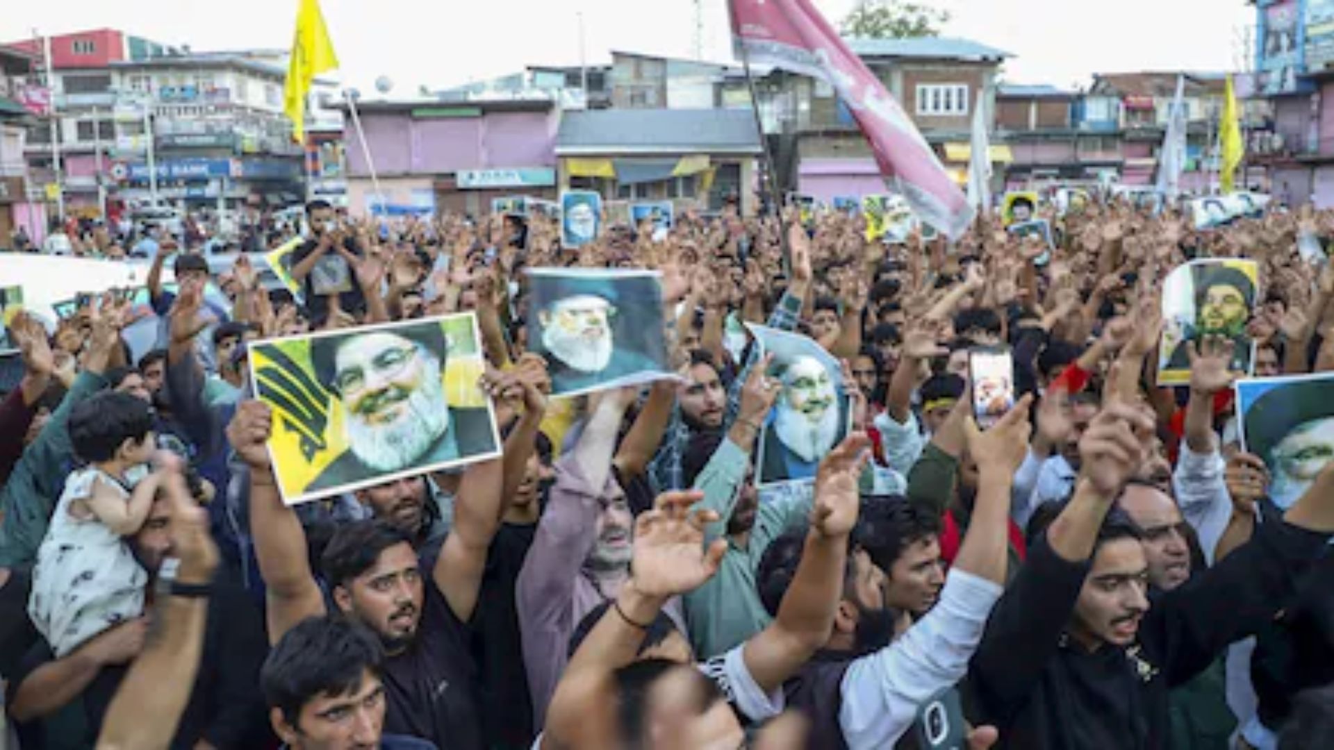 Protests In Budgam And Srinagar Over Nasrallah’s Death