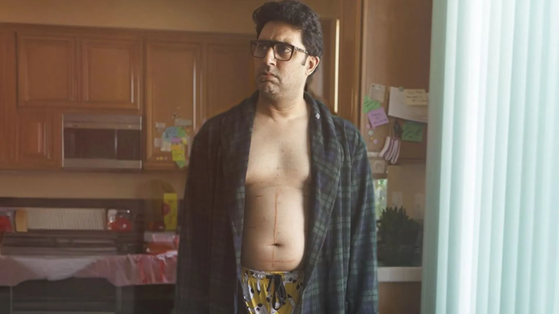 Abhishek Bachchan Reveals Belly Scars In First Look From ‘I Want To Talk’