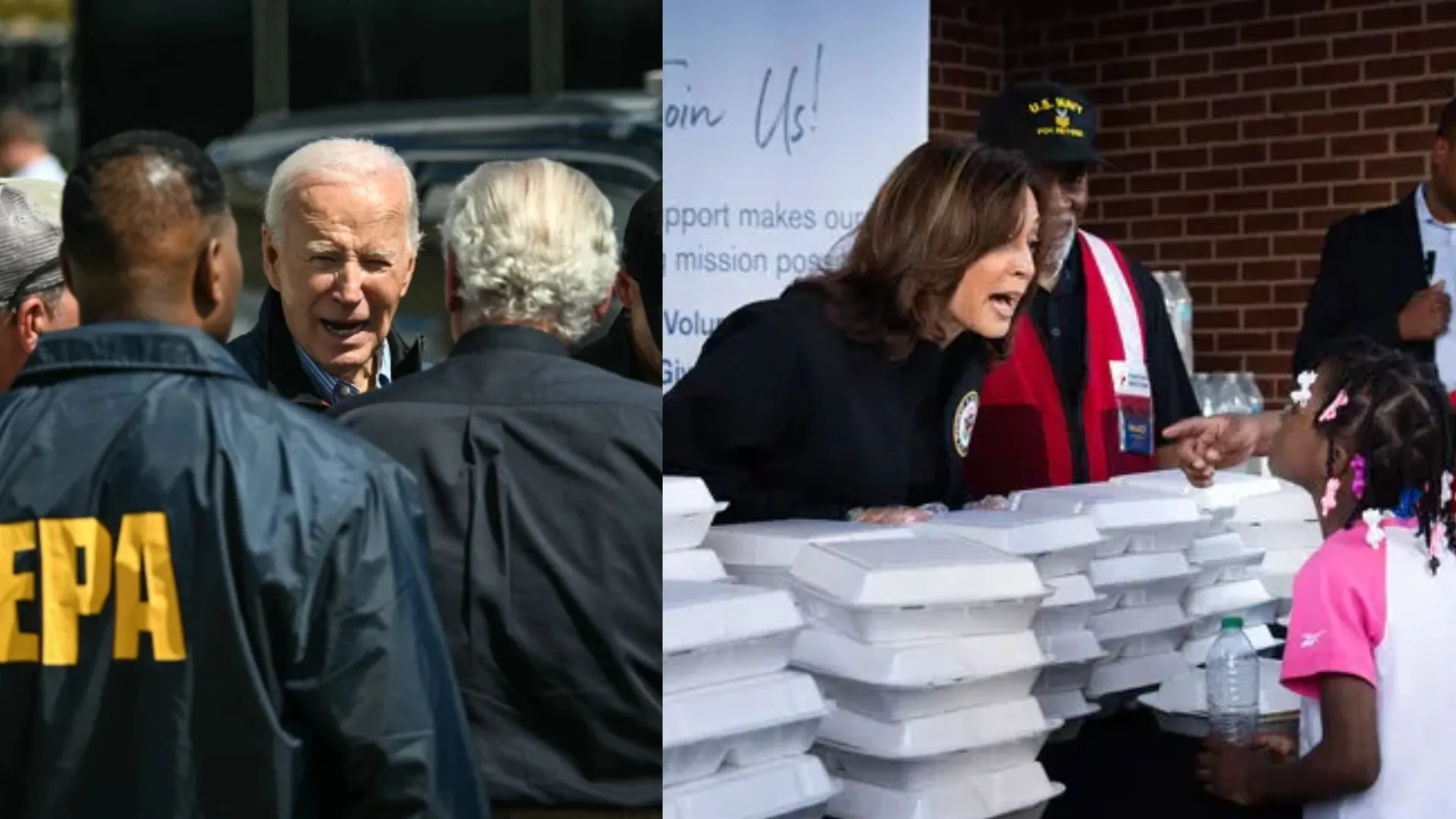 Biden And Harris Visits Hurricane Helene Affected Areas