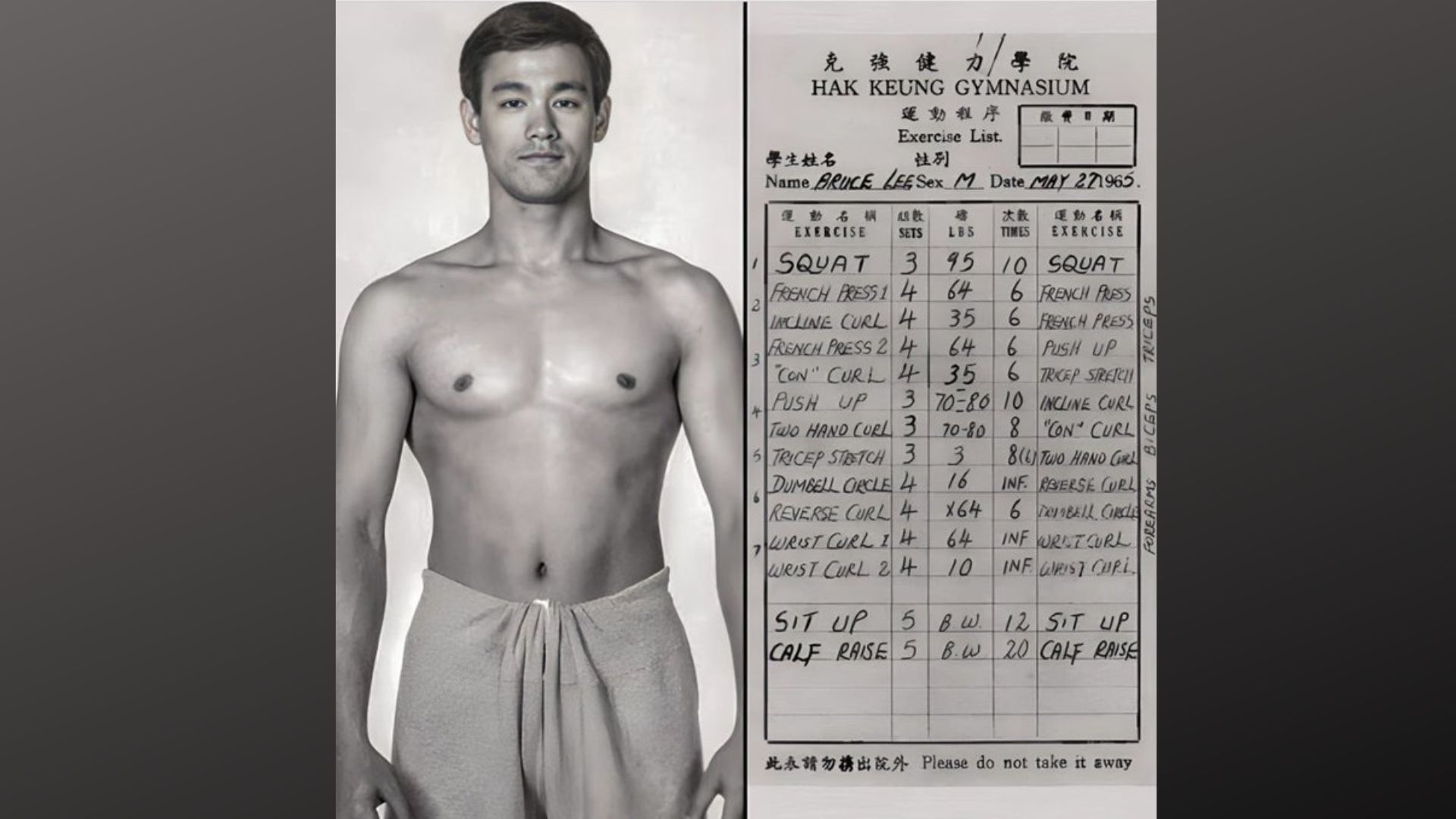 Bruce Lee Training Routine Of Celebrated Martial Artist In The Mid 1960s