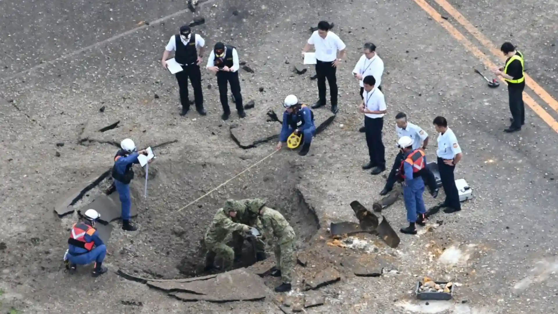 Buried WWII U.S. Bomb Explodes At Japanese Airport