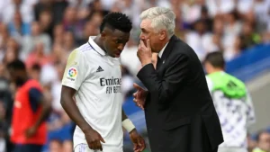 Carlo Ancelotti and Vinicius Jr